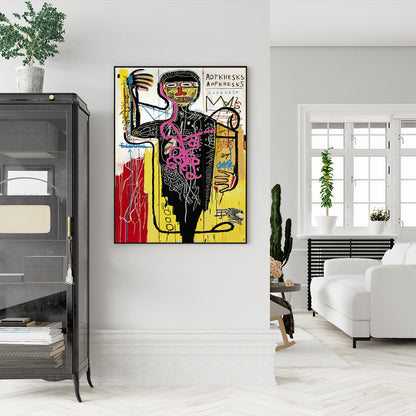 Wall Art 70cmx100cm Versus Medici Black Frame Canvas