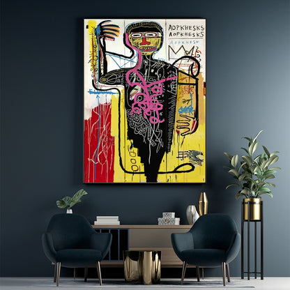 Wall Art 70cmx100cm Versus Medici Black Frame Canvas