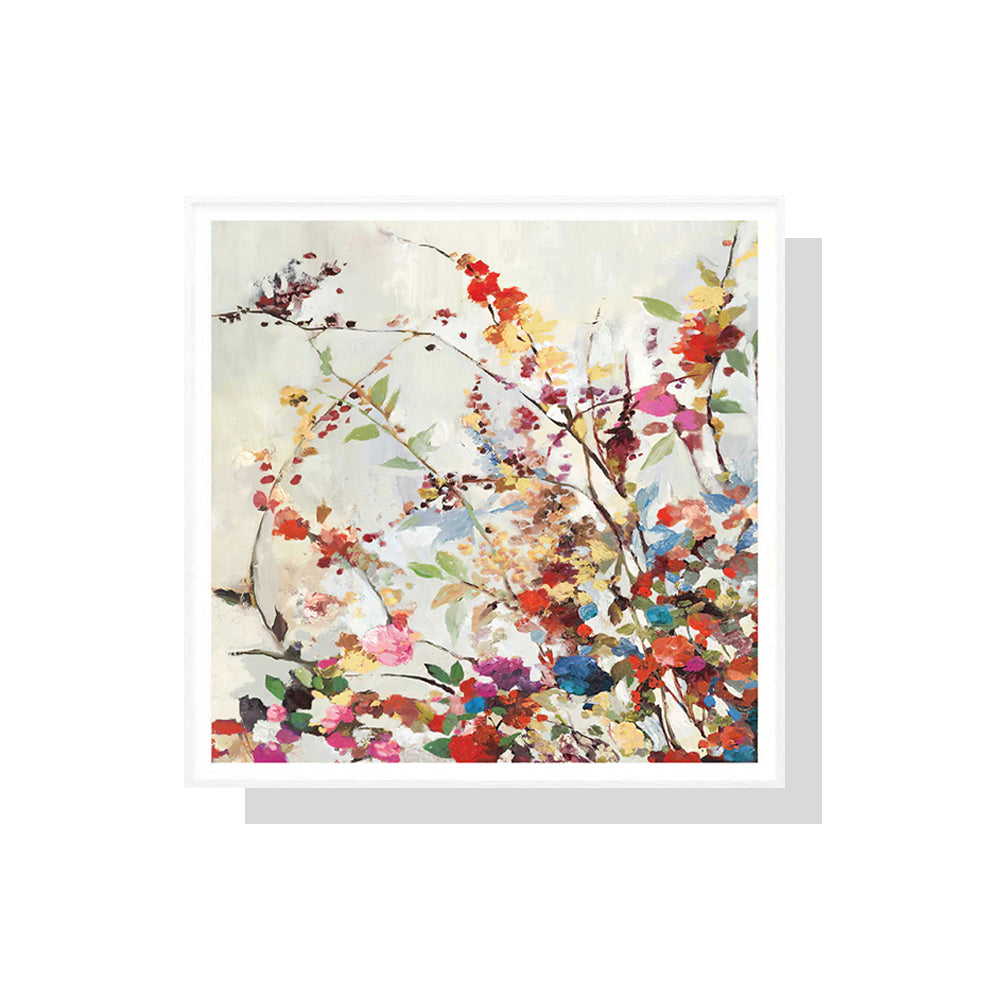 Wall Art 70cmx70cm Coming Spring Square Size White Frame Canvas