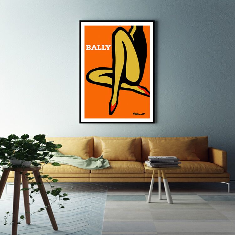 Wall Art 80cmx120cm Orange Legs Black Frame Canvas