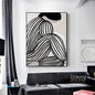 Wall Art 80cmx120cm Mid Century Figure Black Frame Canvas