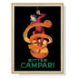 Wall Art 80cmx120cm Bitter Campari Gold Frame Canvas