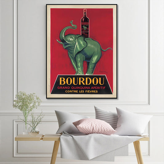 Wall Art 80cmx120cm Bourdou Black Frame Canvas