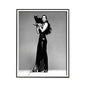 Wall Art 80cmx120cm Cher Music Black and White, Black Frame Canvas