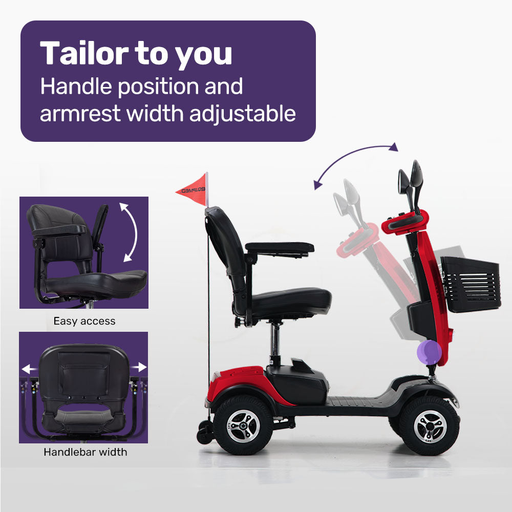 EQUIPMED Mobility Scooter For Elderly Motorized Electric Older Adults 4 Riding