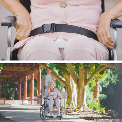 EQUIPMED Folding Aluminium Wheelchair, 20" Wheels, Park Brakes, 100kg Capacity, Grey/Black