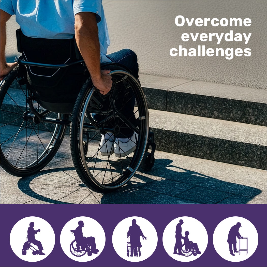 EQUIPMED 152cm Portable Folding Aluminium Access Ramp, 272kg Rated, for Wheelchair, Mobility Scooter, Rollator