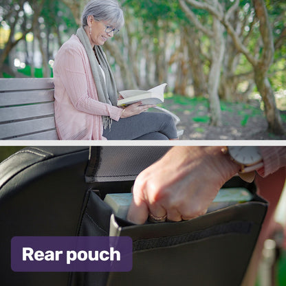 EQUIPMED FreeLite+ Mid-Sized Foldable Electric Mobility Scooter, Lithium Battery, Long Range and Easy Charging, Grey