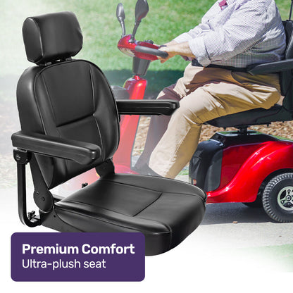 EQUIPMED LeisureCruise Extra Large-Sized, High Power, 182kg Capacity Mobility Scooter  - Red