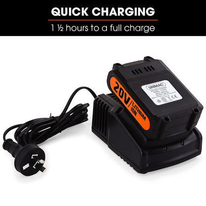 UNIMAC CLS500 15-50mm 18ga 2-in-1 Stapler/Brad Nail Gun, Cordless 20V Lithium Nailer