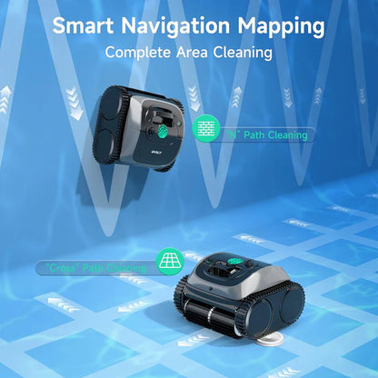 WYBOT C1 Cordless Robotic Pool Cleaner, with APP Control, Auto Vacuum Robot, Wall & Waterline Cleaning, Above Ground Inground up to 150sqm