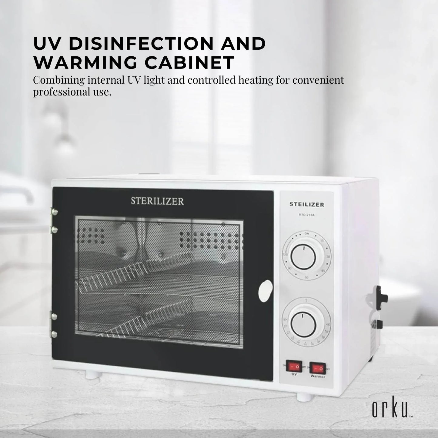 Orku 20L UV Disinfection Cabinet for Salon Beauty Nail Tool Storage