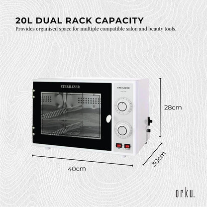Orku 20L UV Disinfection Cabinet for Salon Beauty Nail Tool Storage
