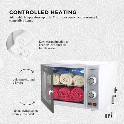 Orku 20L UV Disinfection Cabinet for Salon Beauty Nail Tool Storage