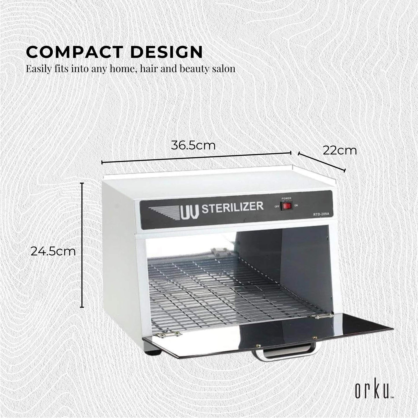 Orku 8L UV Steriliser Box Beauty Equipment Sanitising Salon Nail Tool Sterilizer