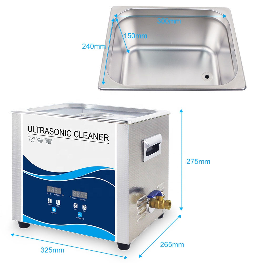 15L Digital Ultrasonic Cleaner Jewelry Ultra Sonic Bath Degas Parts Cleaning