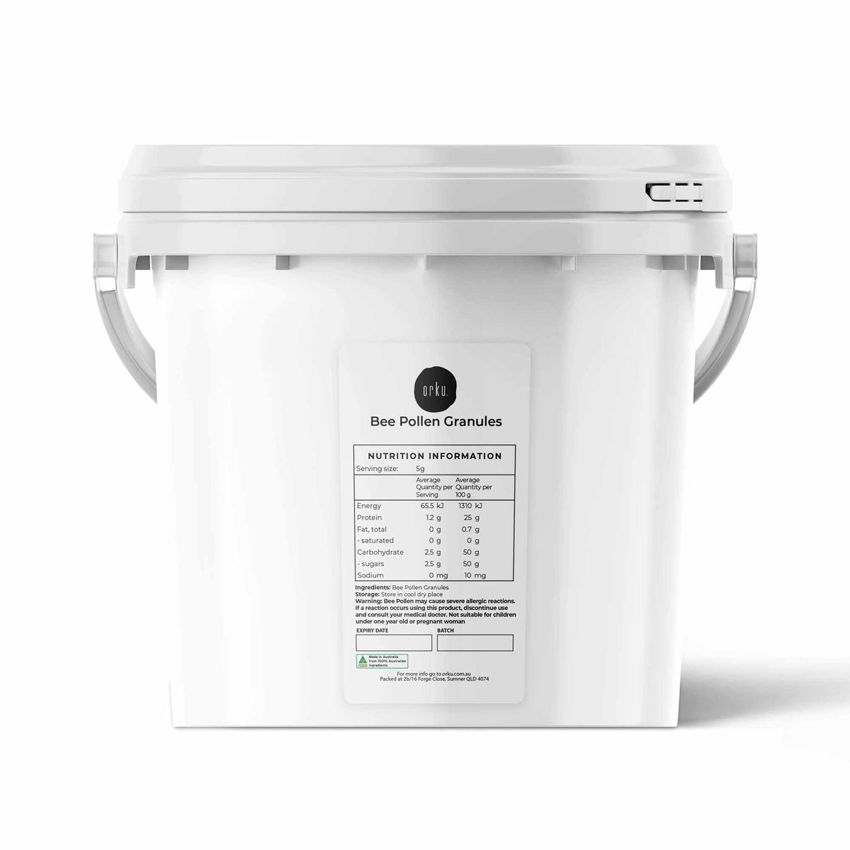 3.5Kg Bee Pollen Granules Tub Bucket - 100% Australian Pure Raw Supplement