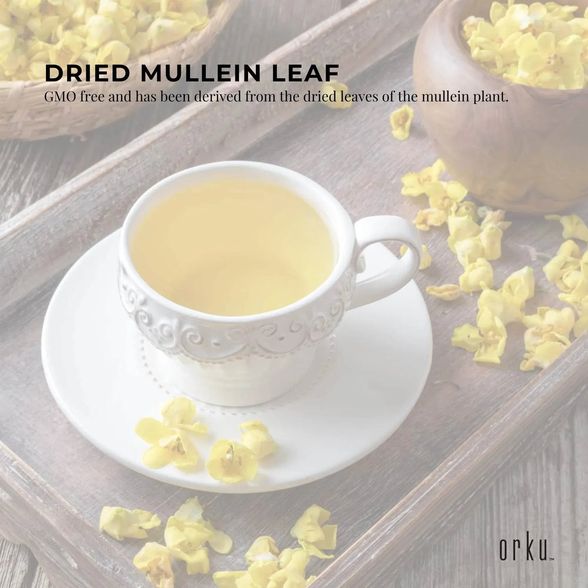 Orku 1Kg Organic Mullein Leaf - Dried Herbal Botanical Verbascum Thapsis
