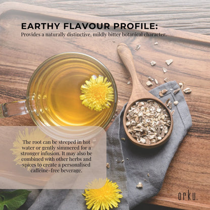 Orku 250g Organic Dandelion Root - Dried Raw Herbal Tea