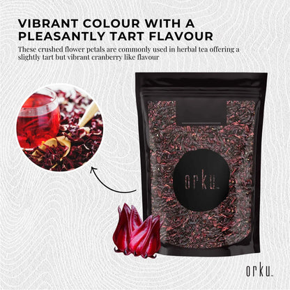 Orku 400g Organic Hibiscus Rosella Flower Crushed Dried Herbal Tea