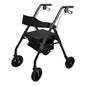 Orthonica Foldable Steel Rollator Walker with Adjustable Seat, 8 All-Terrain Wheels, Bag - 136kg Capacity