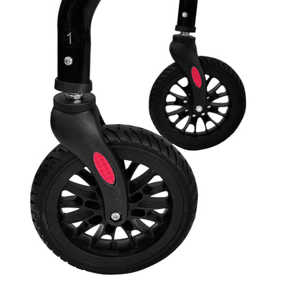 Orthonica Foldable Steel Rollator Walker with Adjustable Seat, 8 All-Terrain Wheels, Bag - 136kg Capacity