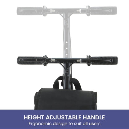 Orthonica Mobility Steel Knee Scooter Walker Steerable Ergonomic Foldable Scooter 10-inch Wheels Height Adjustable Steel Frame 136kg Weight Capacity