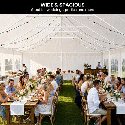 Wallaroo 6x12m Outdoor Event Marquee Gazebo Party Wedding Tent - White
