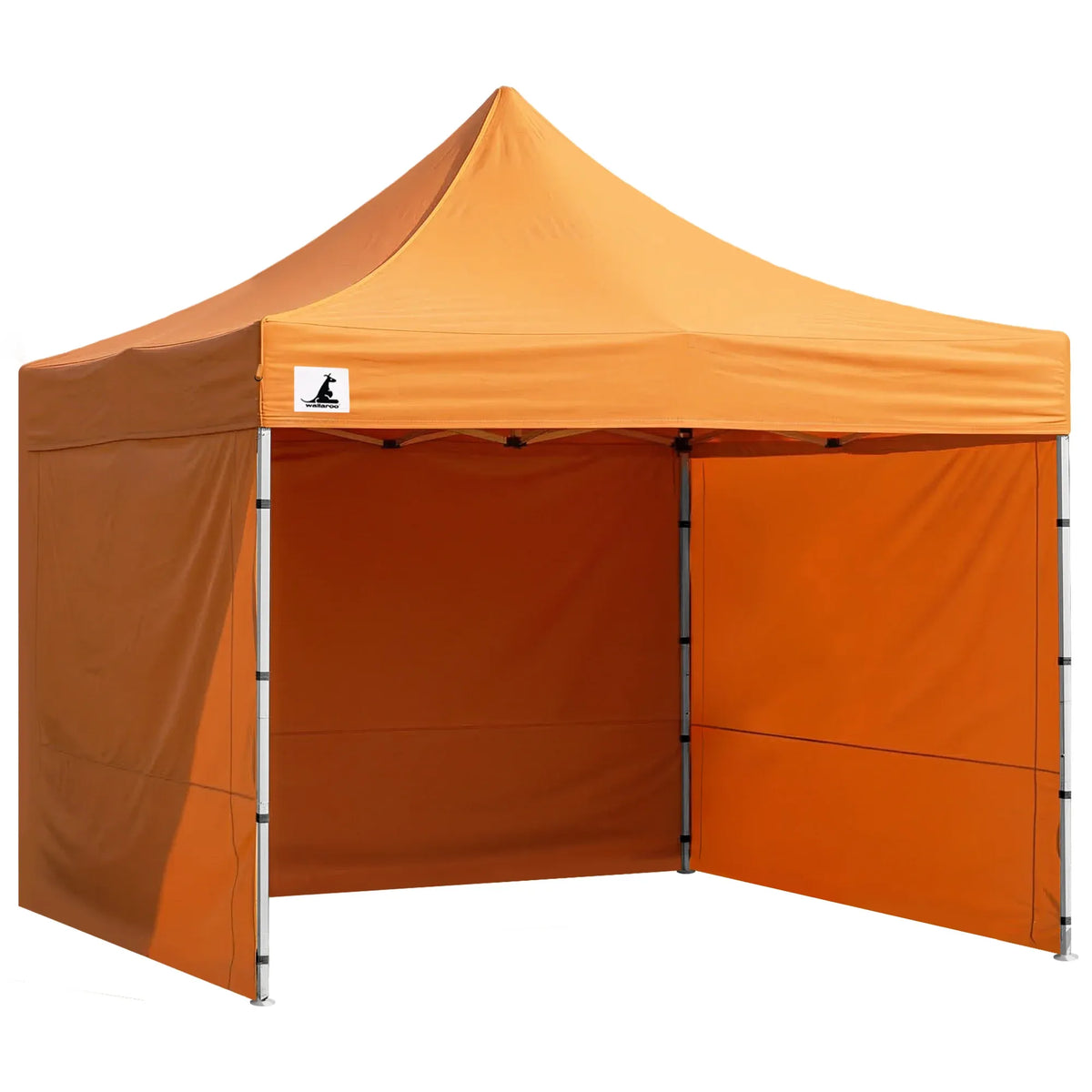 Wallaroo 3x3m Pop Up Gazebo Marquee Tent Orange Outdoor Folding Canopy with 5 Walls Sandbags Carry Bag Market Camping