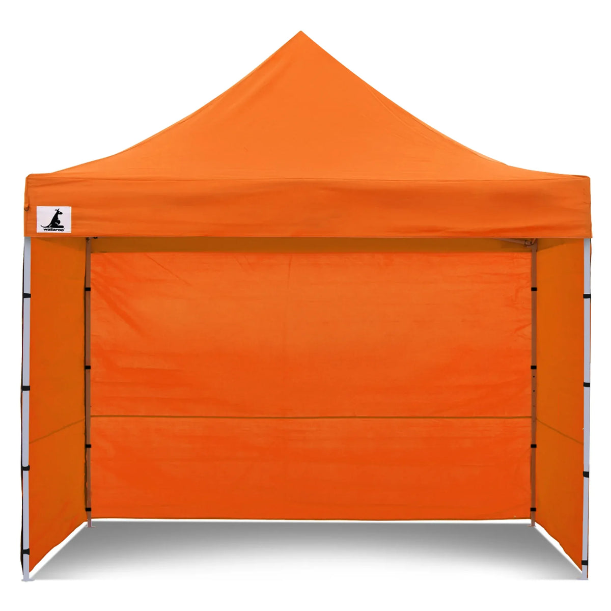 Wallaroo 3x3m Pop Up Gazebo Marquee Tent Orange Outdoor Folding Canopy with 5 Walls Sandbags Carry Bag Market Camping
