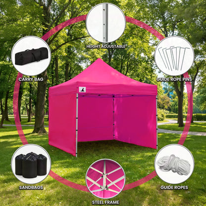 Wallaroo Gazebo Tent Marquee 3x3 PopUp Outdoor Pink