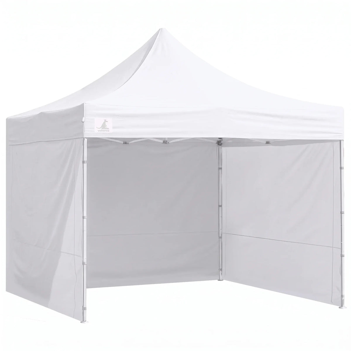 Wallaroo 3x3m Pop Up Gazebo Marquee Tent with 5 Walls, Sandbags & Carry Bag - White Folding Outdoor Canopy Shade