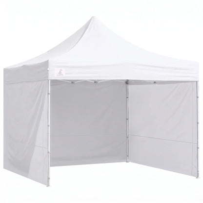 Wallaroo 3x3m Pop Up Gazebo Marquee Tent with 5 Walls, Sandbags & Carry Bag - White Folding Outdoor Canopy Shade