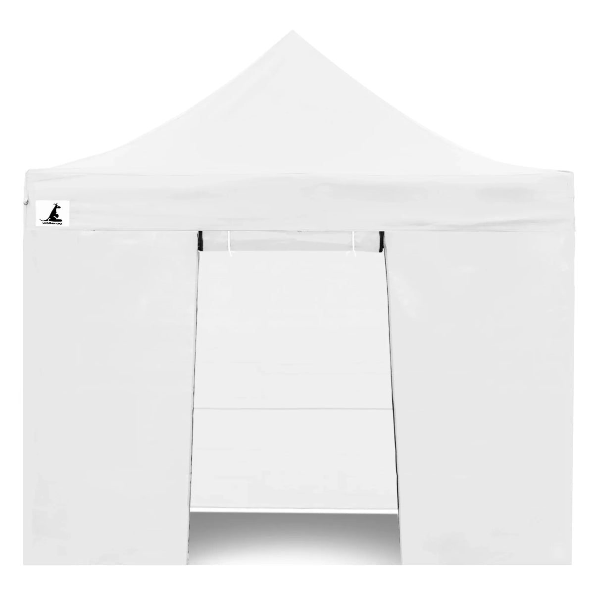 Wallaroo 3x3m Pop Up Gazebo Marquee Tent with 5 Walls, Sandbags & Carry Bag - White Folding Outdoor Canopy Shade