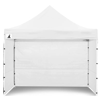 Wallaroo 3x3m Pop Up Gazebo Marquee Tent with 5 Walls, Sandbags & Carry Bag - White Folding Outdoor Canopy Shade