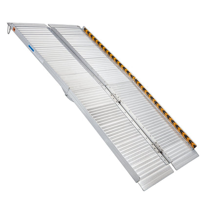 Kartrite 6ft Aluminium Foldable Wheelchair Ramp Non-Slip R02 Silver