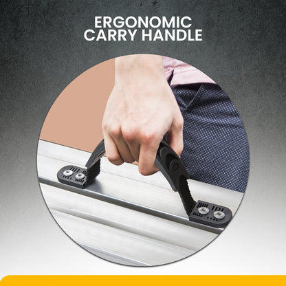 Kartrite 6ft Aluminium Foldable Wheelchair Ramp Non-Slip R02 Silver