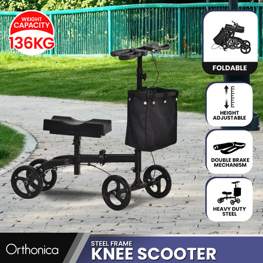 Orthonica Steel Frame Foldable Knee Walker Scooter