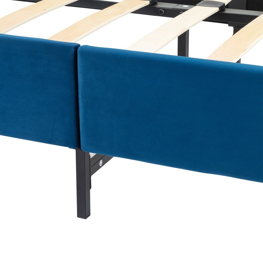 Velvet Blue Bed Frame- Queen