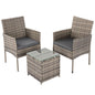 2 Seater PE Rattan Outdoor Furniture Chat Set- Mixed Grey