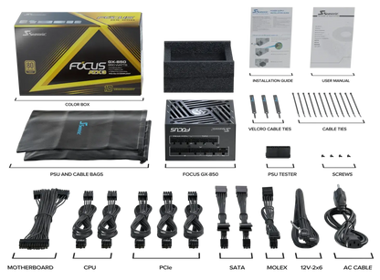 Seasonic 850W Focus GX-850 V4 Fully-Modular 80 PLUS Gold ATX3.1/PCIe 5.1 PSU SRP-FGX851-A5A32SF