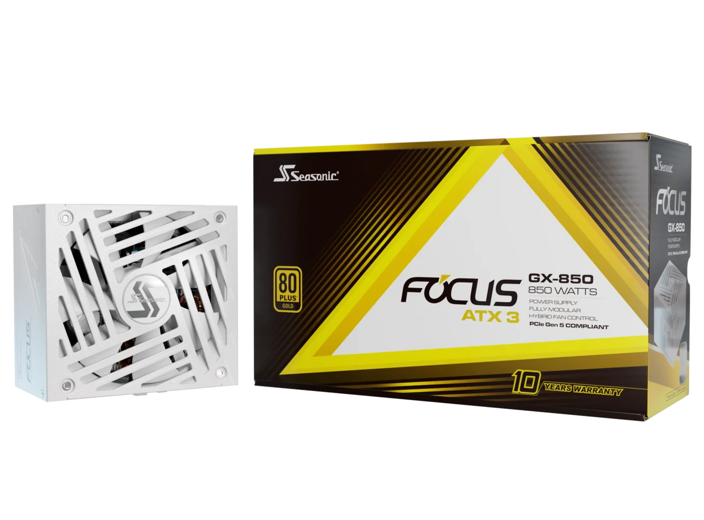 Seasonic 850W Focus GX-850 V4 WHITE Fully-Modular 80 PLUS Gold ATX3.1/PCIe 5.1 PSU