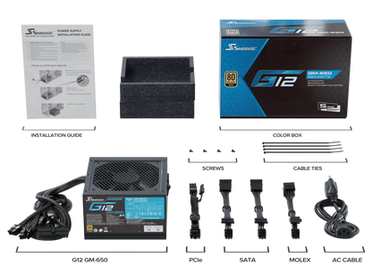 Seasonic 650W G12 V1.5 GM-650 Semi-Modular 80 PLUS Gold ATX PSU