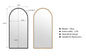 Metal Arch Mirror 80cm x 170cm - Black
