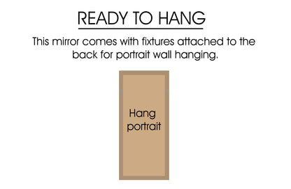 Window Style Mirror - Black Circle 100cm