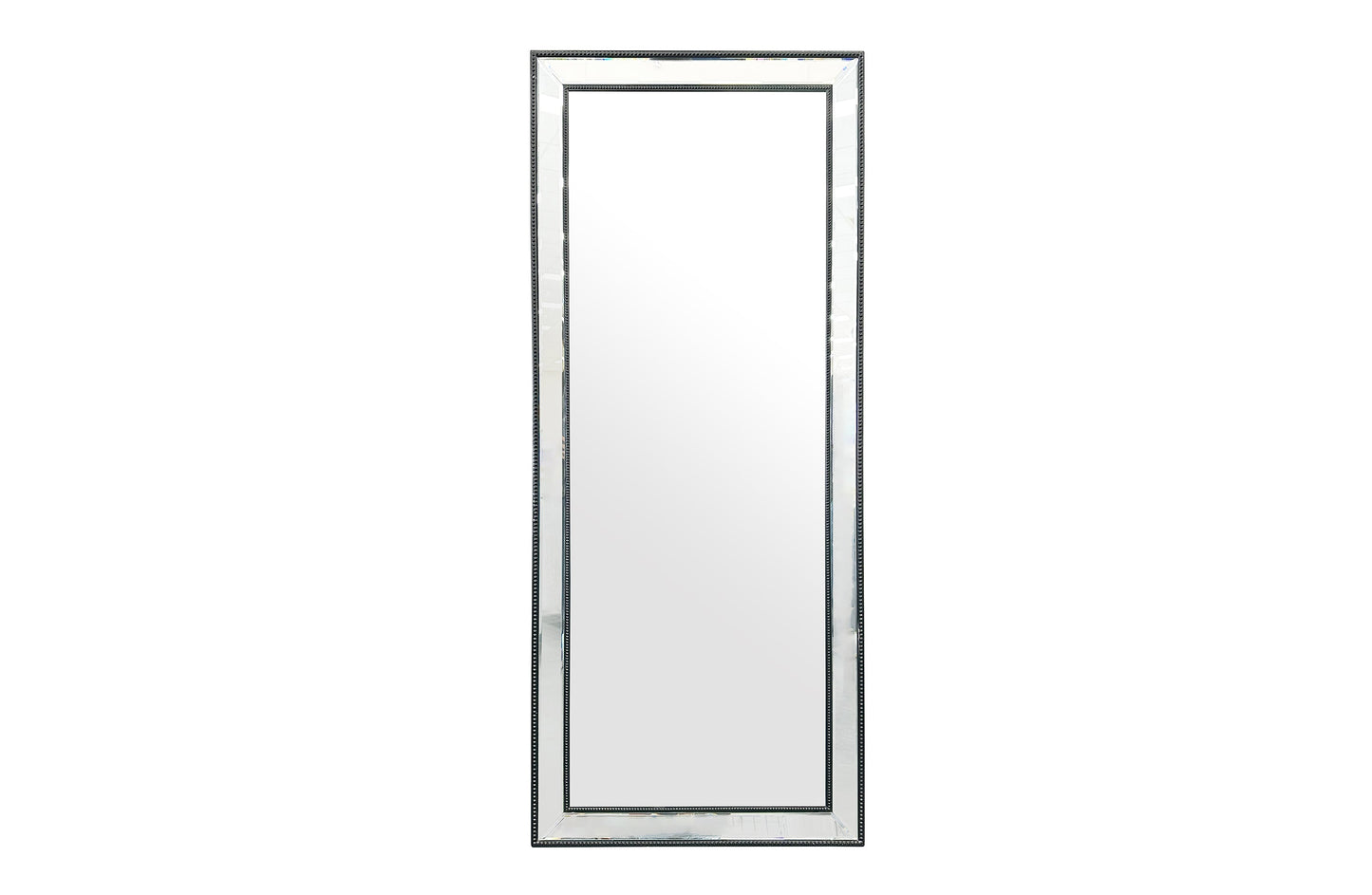 Medium Black Beaded Framed Mirror - 70cm x 170cm