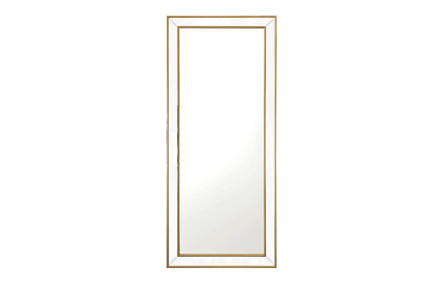 Medium Gold Beaded Framed Mirror - 70cm x 170cm