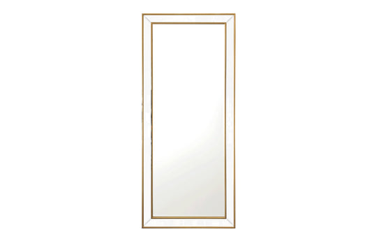 Medium Gold Beaded Framed Mirror - 70cm x 170cm