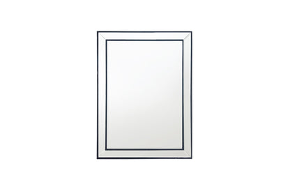 Black Beaded Framed Mirror - Rectangle 80cm x 110cm