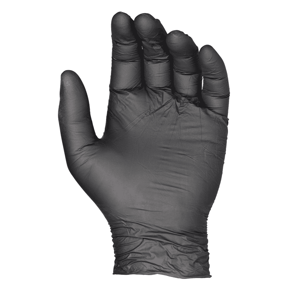 Saniflex Light Industrial Black Nitrile Gloves 100 Pack - Large